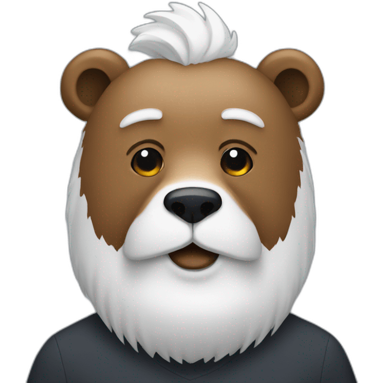 Bear with white beard emoji