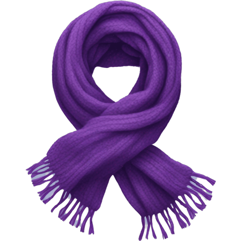 Realistic purple winter scarf isolated. emoji