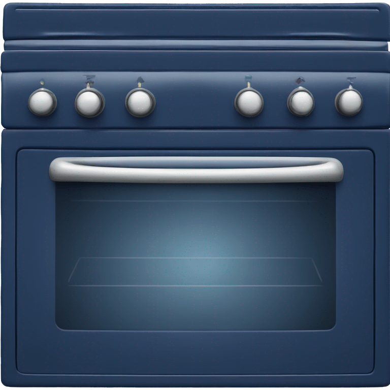 Realistic navy blue oven isolated.  emoji