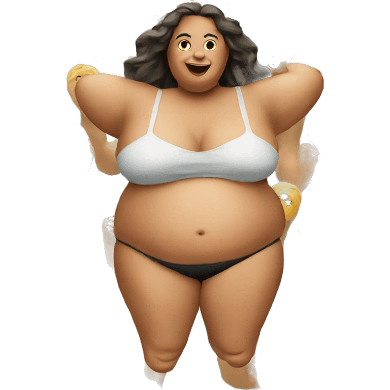 fat-woman-beach emoji