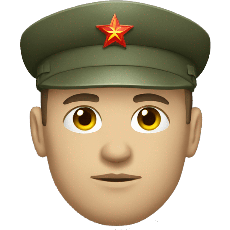 ussr soldier serious with takes emoji