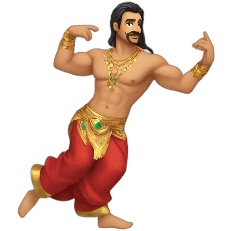 Male belly dancer macho emoji