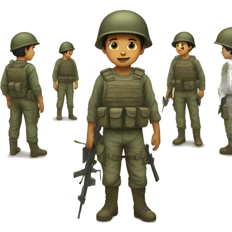 niños en guerra emoji