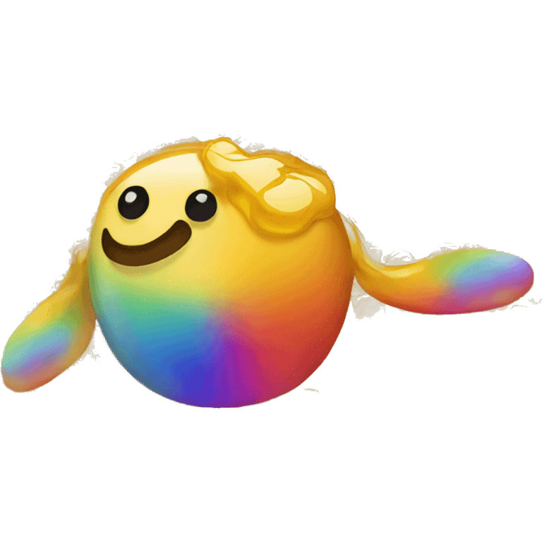 🍯, the honey emoji but all coloured rainbow emoji