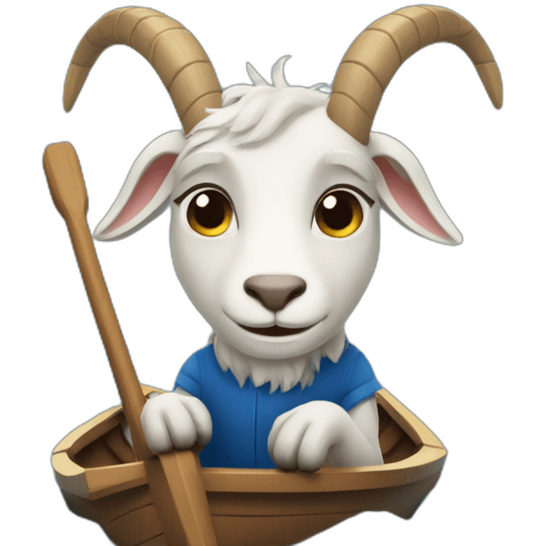 goat in a rowingboat emoji