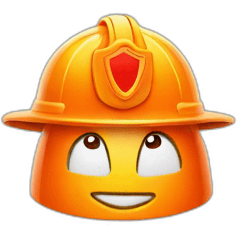 orange-lightbulb-with-orange-fireman-helmet emoji