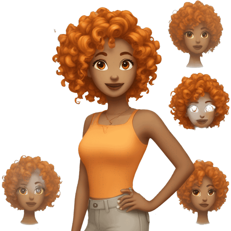 ice spice short orange curls emoji