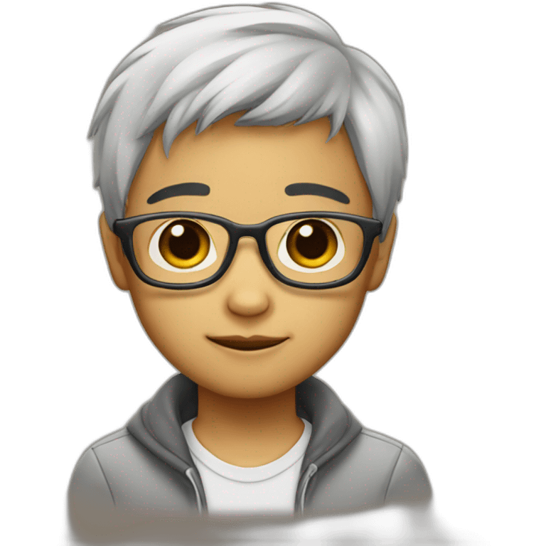 chinchi boy with glasses emoji