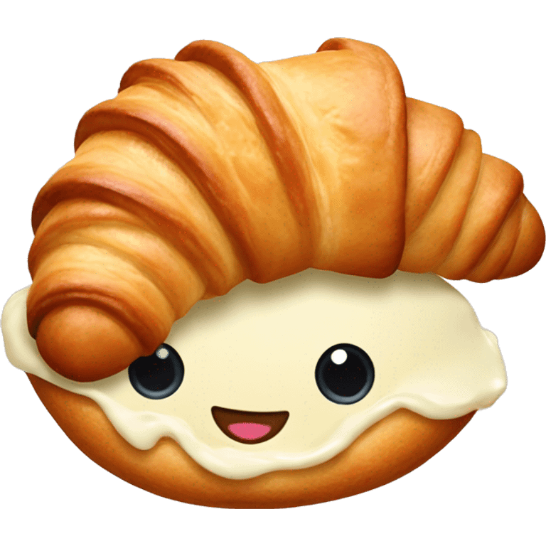 Croissant with buttercream emoji