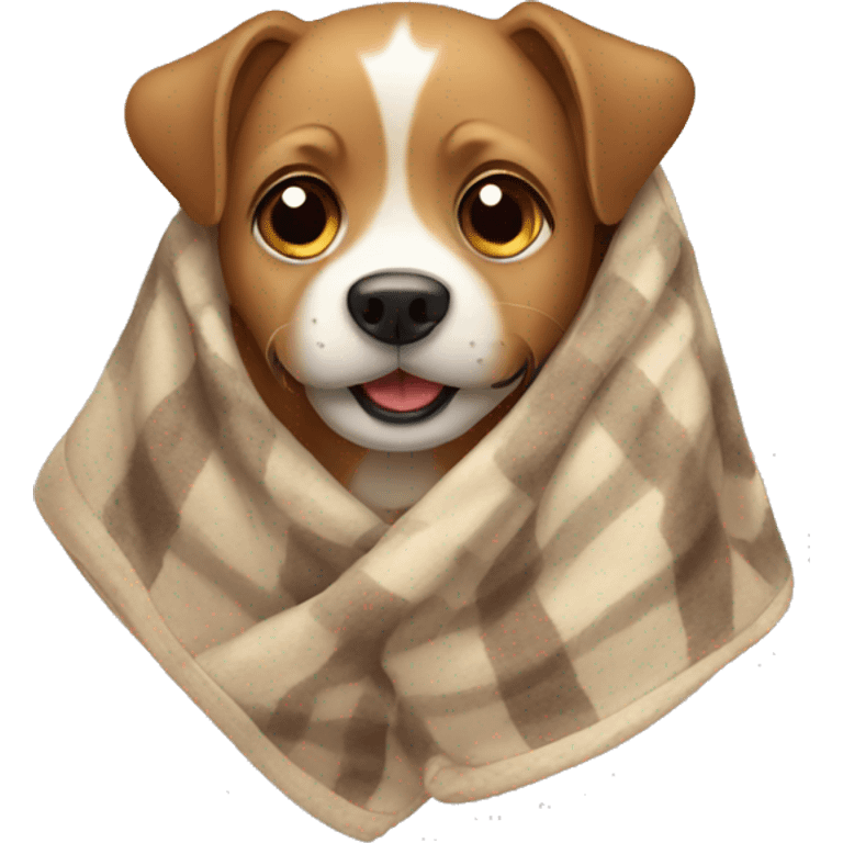 dog with a blanket  emoji