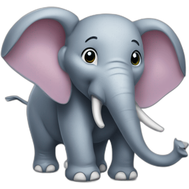 Éléphant sur souris emoji