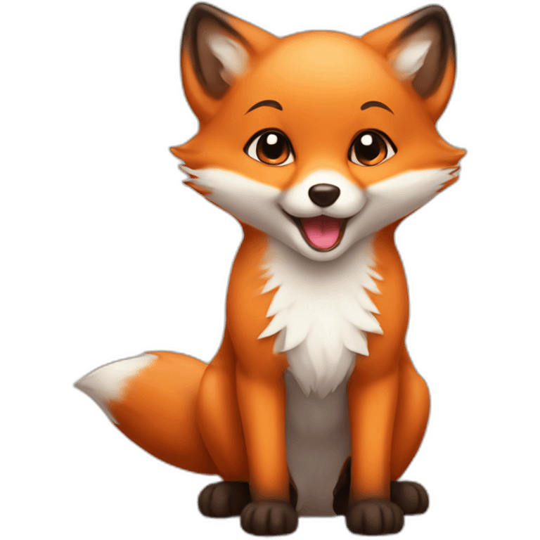 Cute baby fox emoji