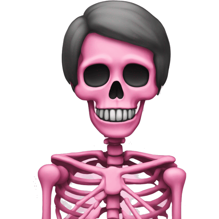 Pink skeleton emoji