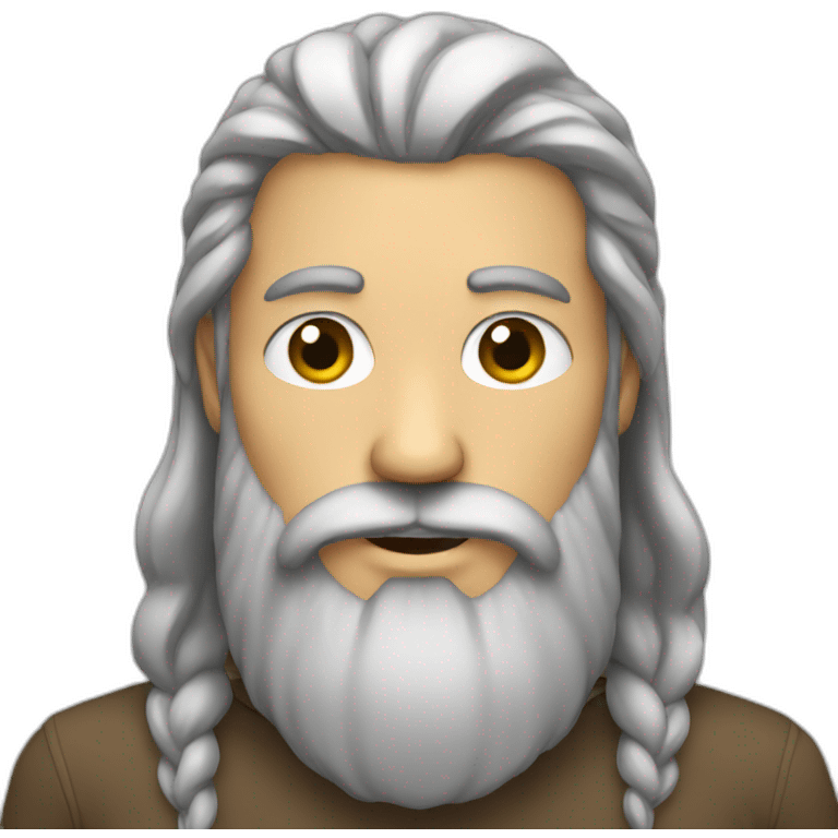 male with long beard emoji