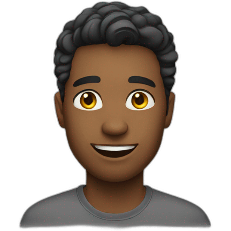 young adult man outgoing emoji