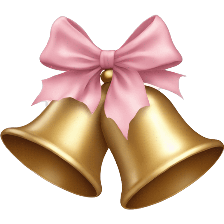 Light pink Christmas bells emoji