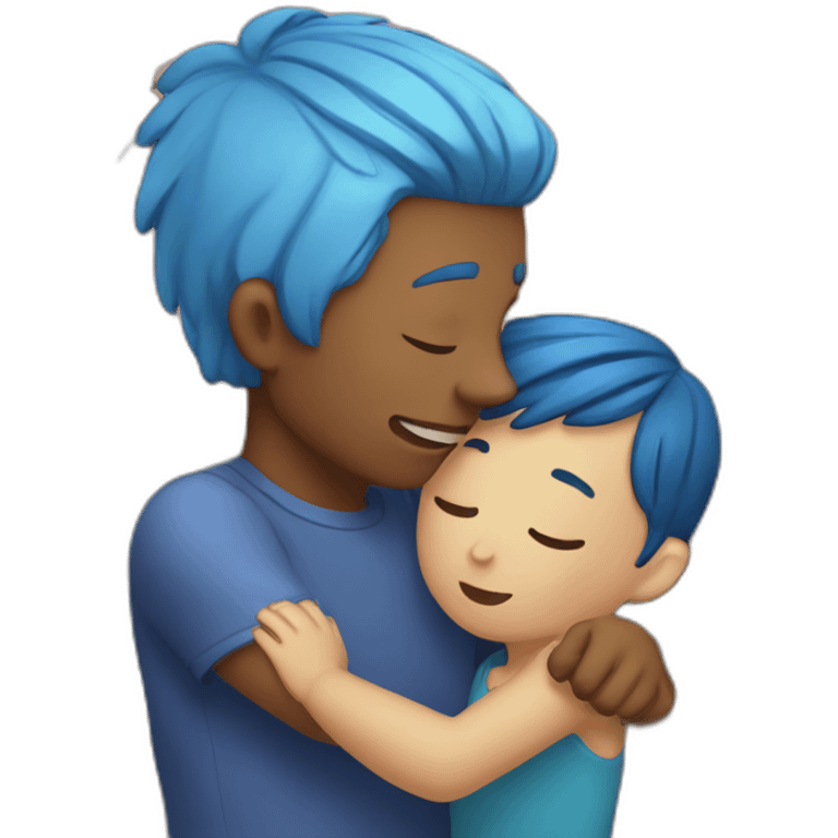 boy-with-blue-hair-pats-girlfriend's-head emoji