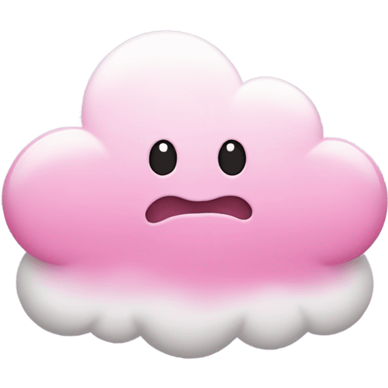 cloud emoji with pink heats emoji