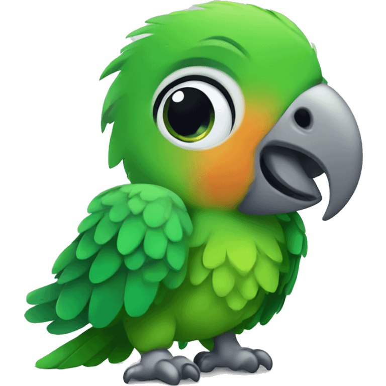 Cute baby parrot emoji