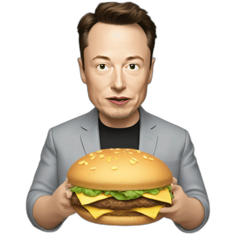 Elon musk qui mange  emoji