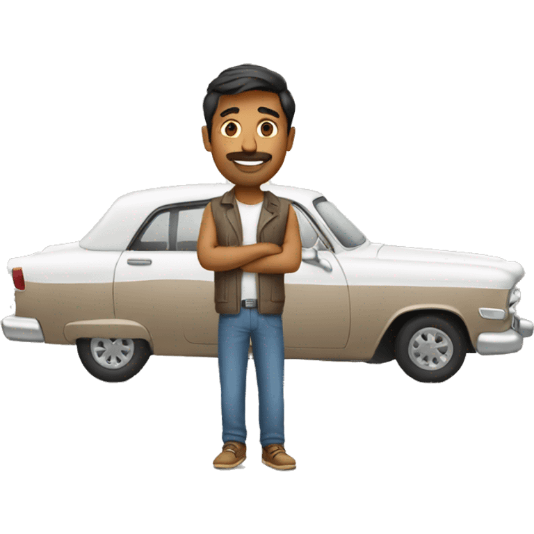 indian guy on a long drive emoji