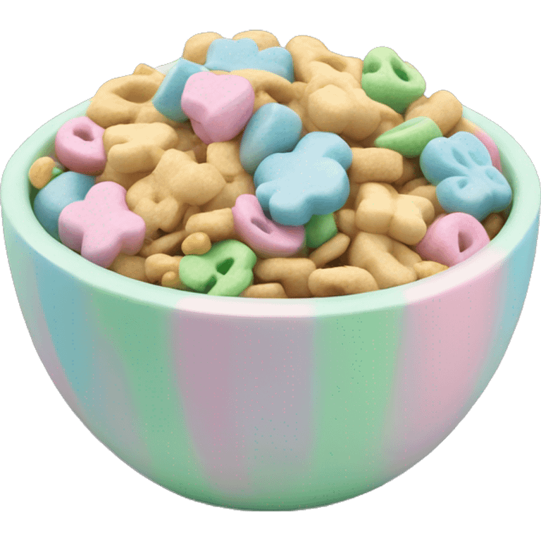 Pastel bowl full of Lucky charms  emoji