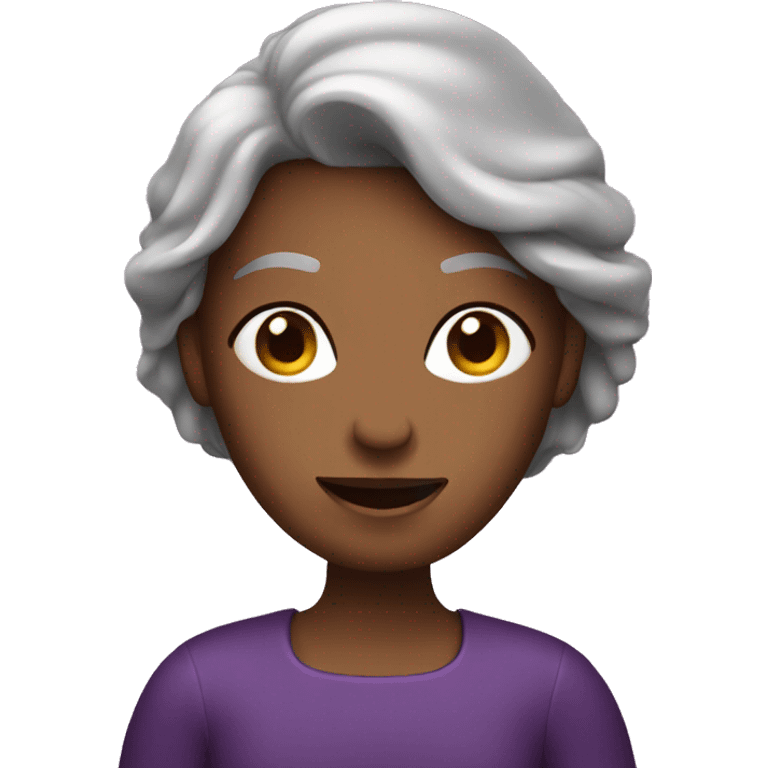 Lady holding eggplant emoji