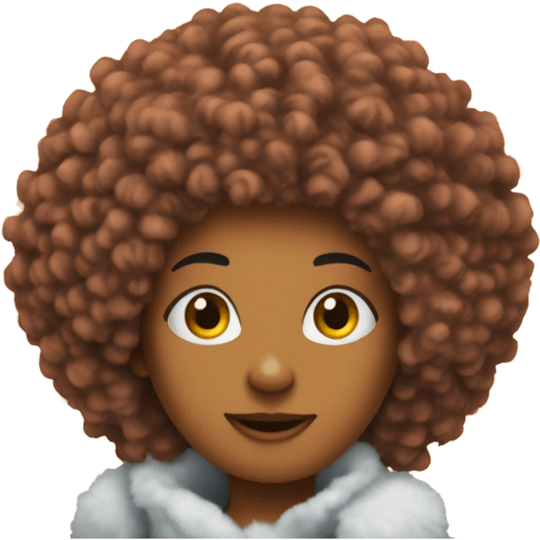 ice spice in her orange Afro wig  emoji