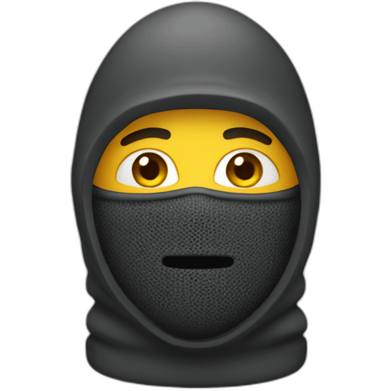 man with a balaclava emoji