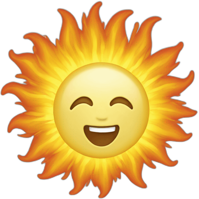 The sun in the form of a heart emoji