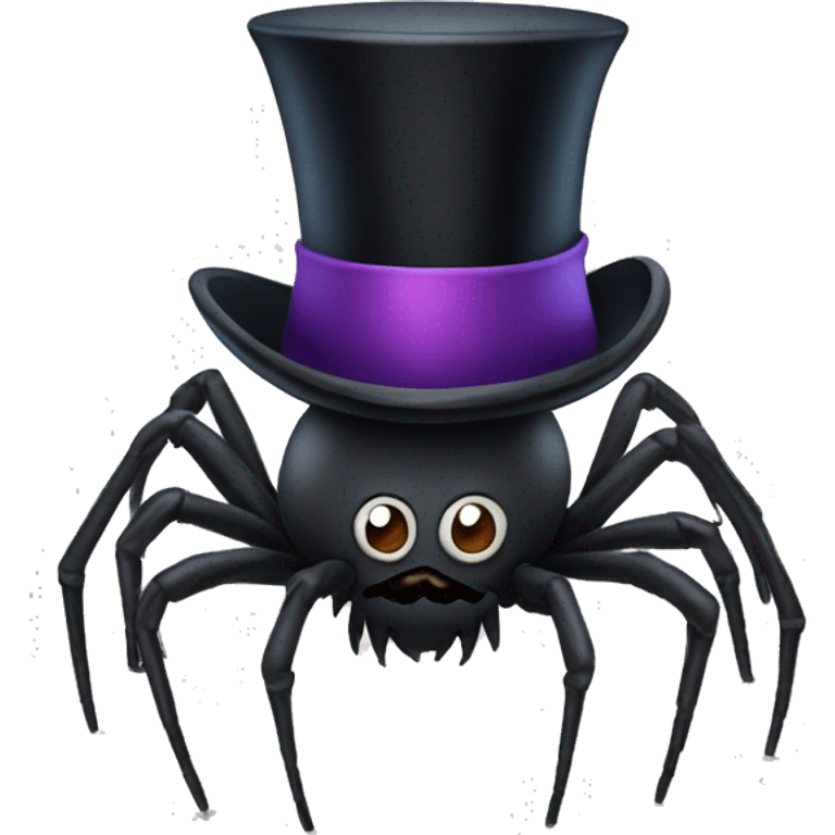 Spider with top hat emoji