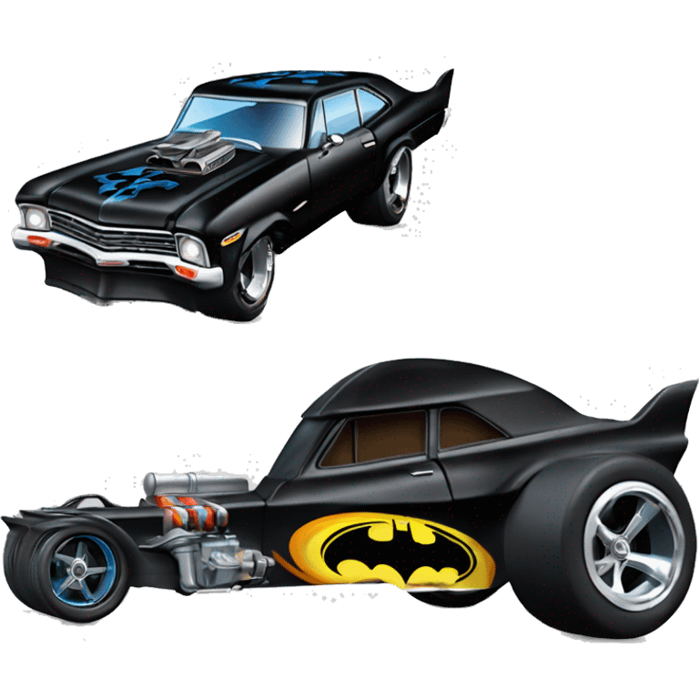 Hot wheels 69 Nova Batman’s favorite! Dragster  emoji