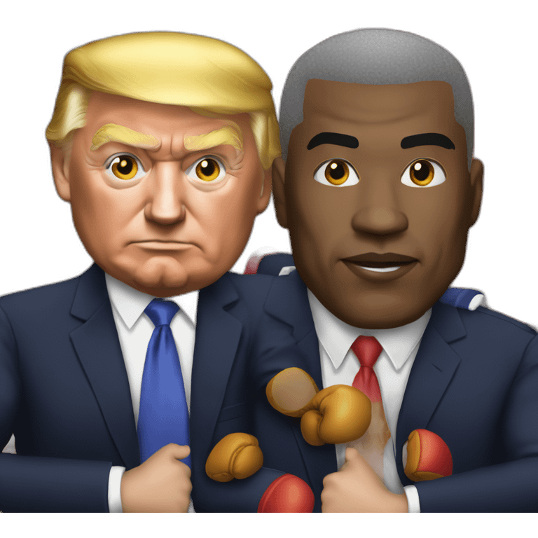 trump boxing with myke tyson emoji