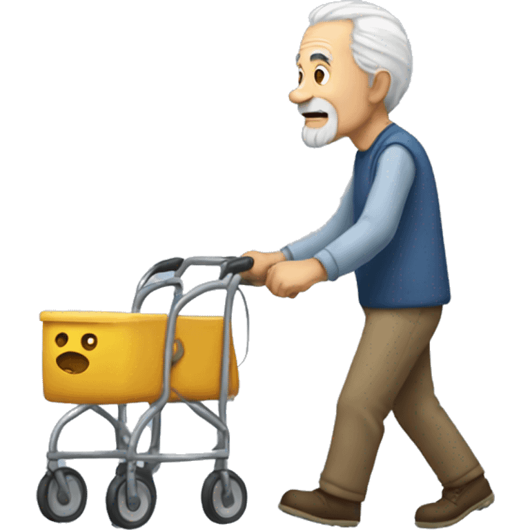 Old man with walker emoji