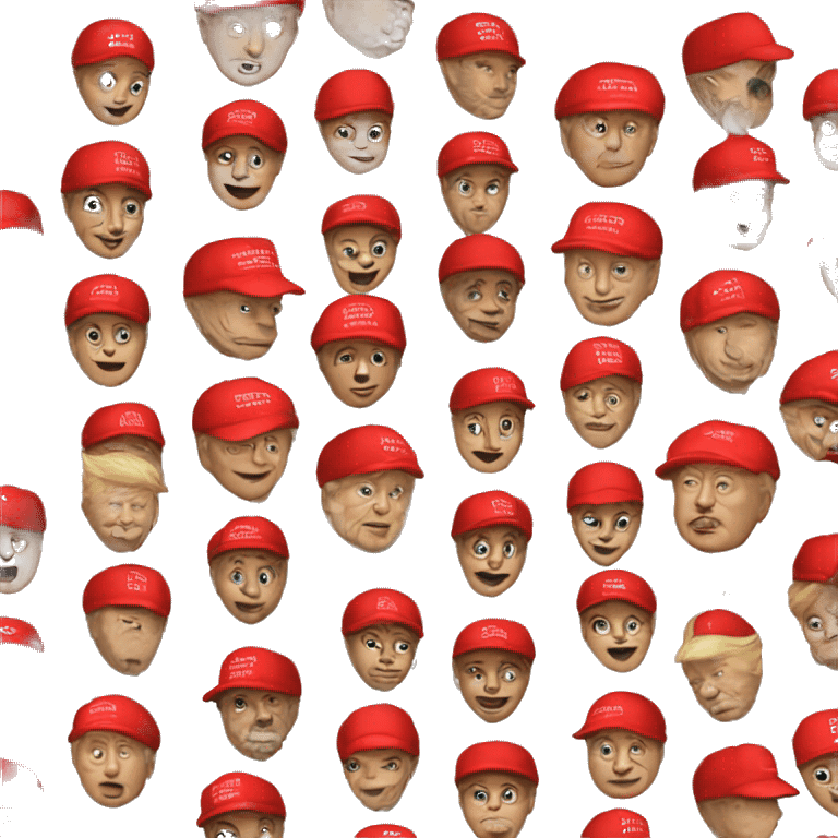 Moon emoji wearing trump red hat emoji