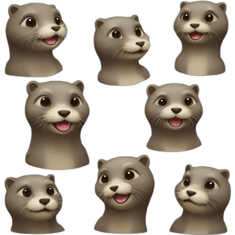 Loutre sur chat emoji