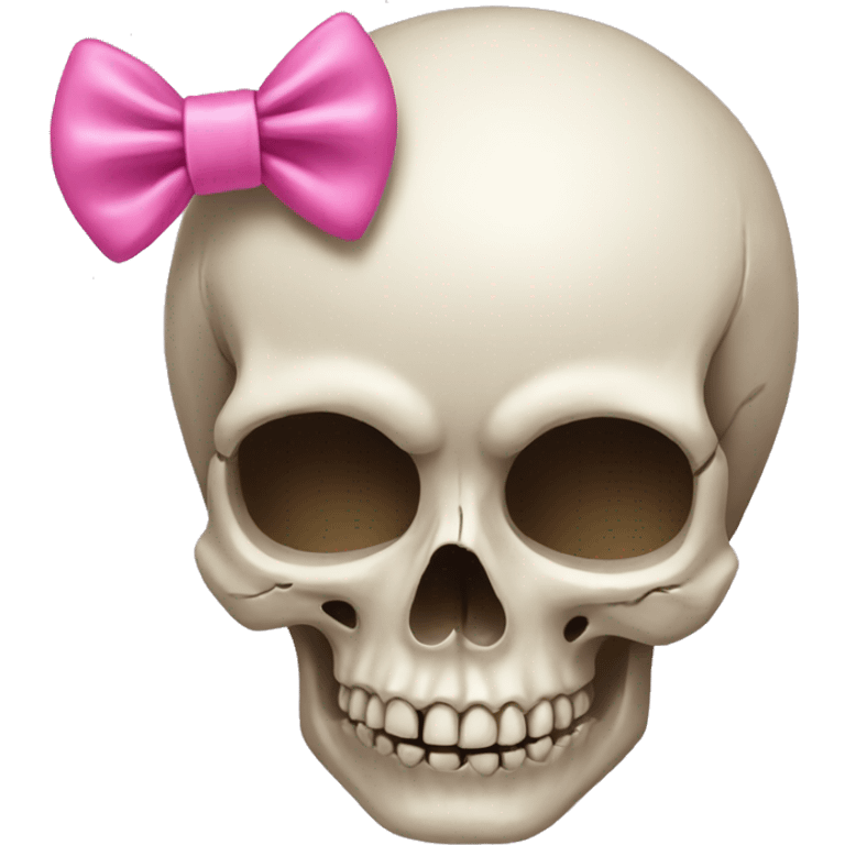 Skull with a pink bow emoji