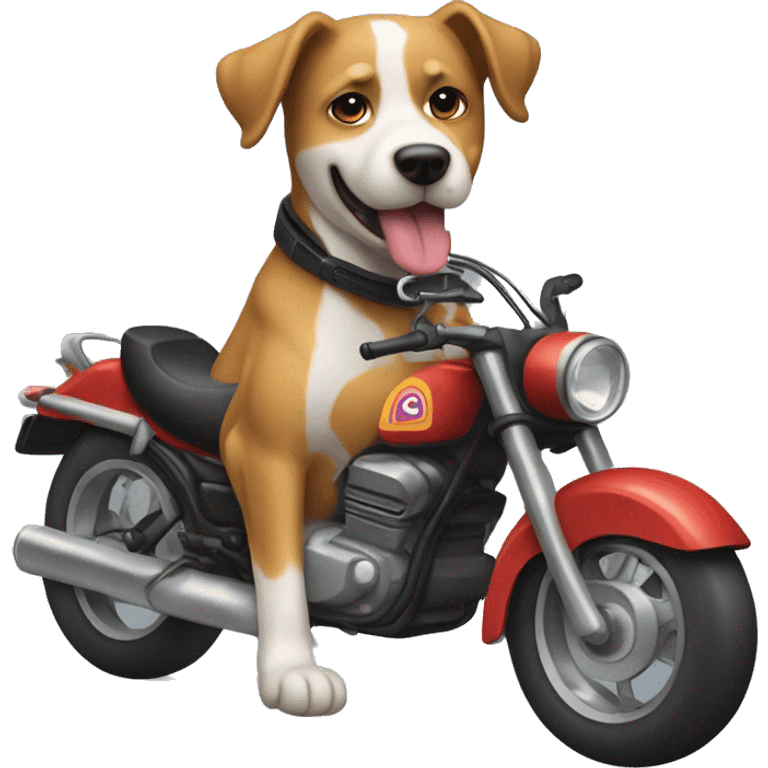 perro en moto emoji