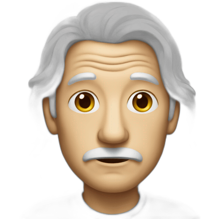 Old man with long hair emoji