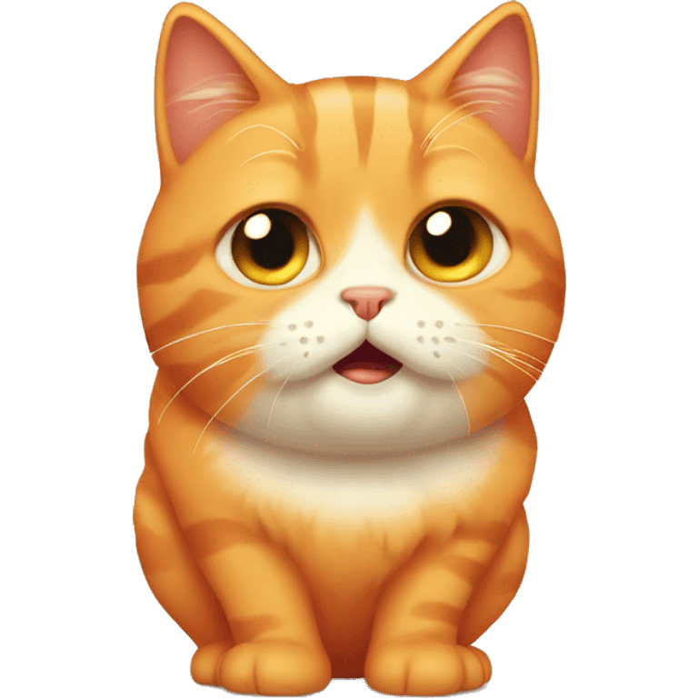 orange cute cat cry sad tear emoji