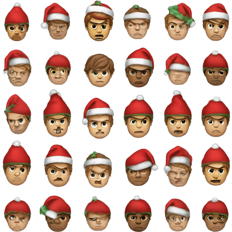 Dexter Morgan wearing a Christmas hat emoji