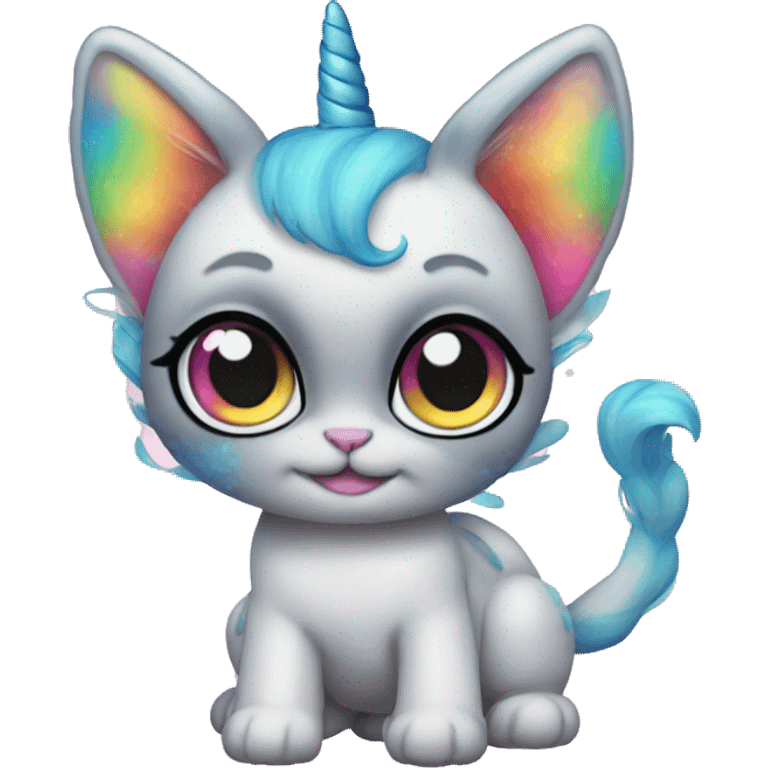 rainbow butterfly unicorn kitty emoji