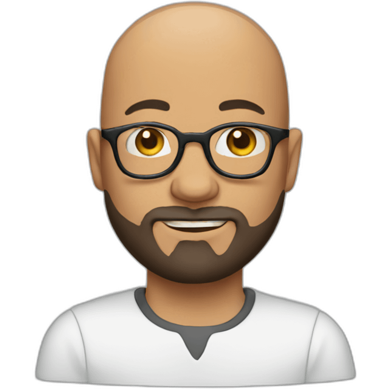 bald man with glasses and beard emoji