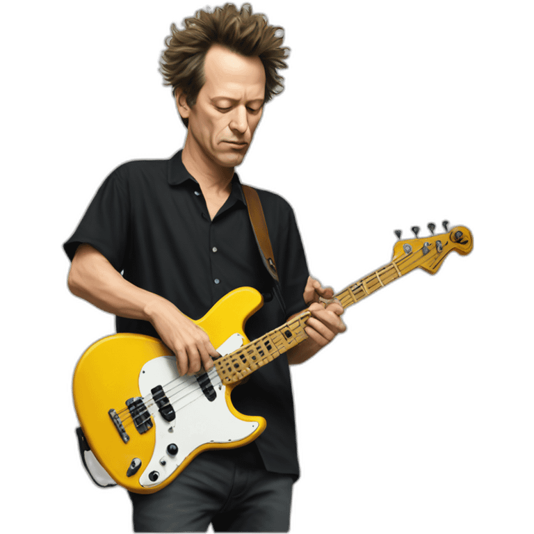 mark sandman playing on bass guitar emoji