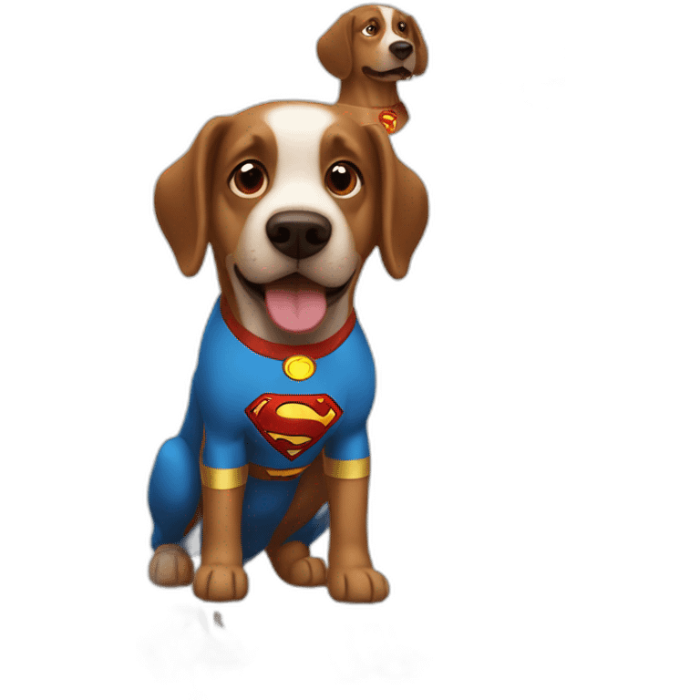 Dog super man emoji