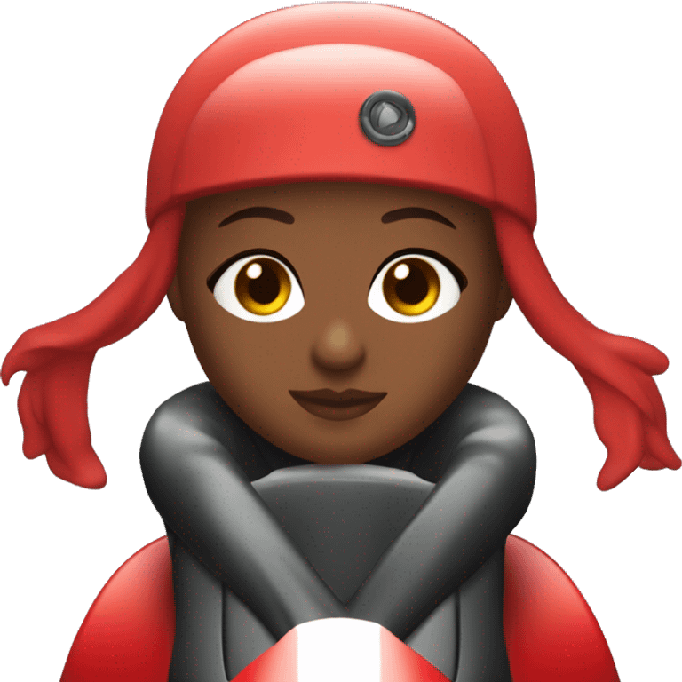 Jet ski vermelho mulher Clara cabelo escuro  emoji