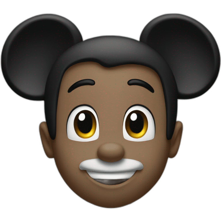 mickey mouse black white emoji