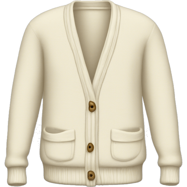 Cream cardigan emoji