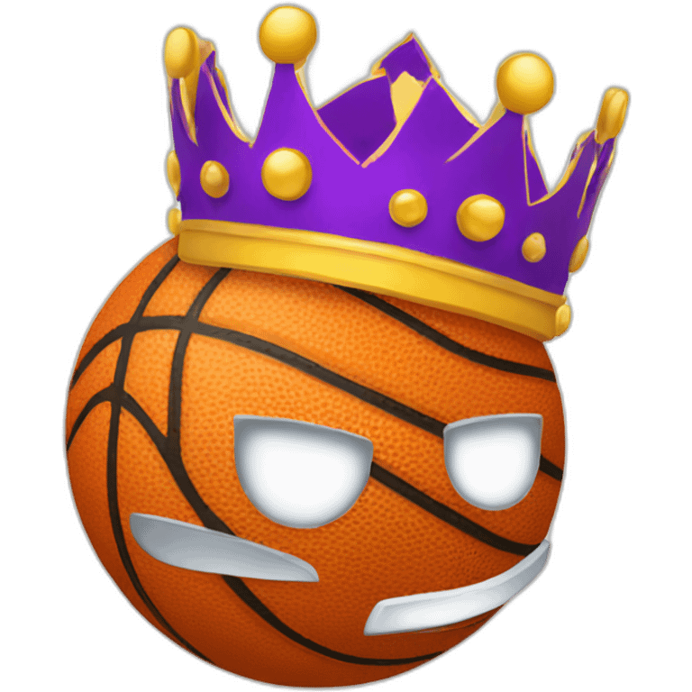 Basketball wearing crown emoji