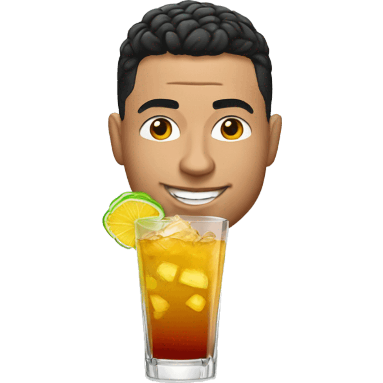 Ronaldo with a cocktail  emoji